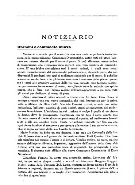 Comoedia fascicolo periodico di commedie e di vita teatrale