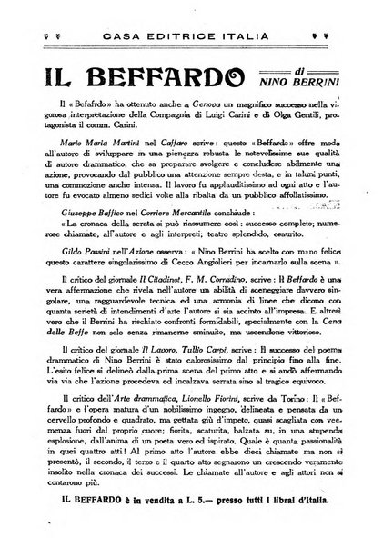 Comoedia fascicolo periodico di commedie e di vita teatrale