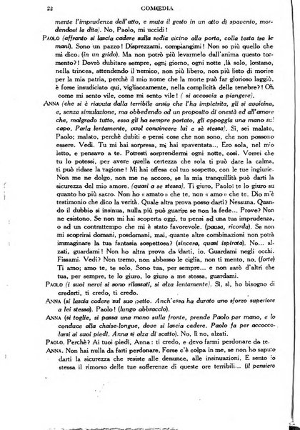 Comoedia fascicolo periodico di commedie e di vita teatrale