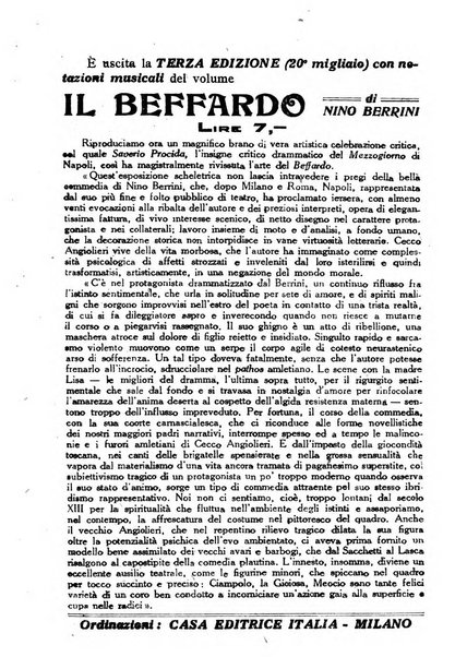 Comoedia fascicolo periodico di commedie e di vita teatrale