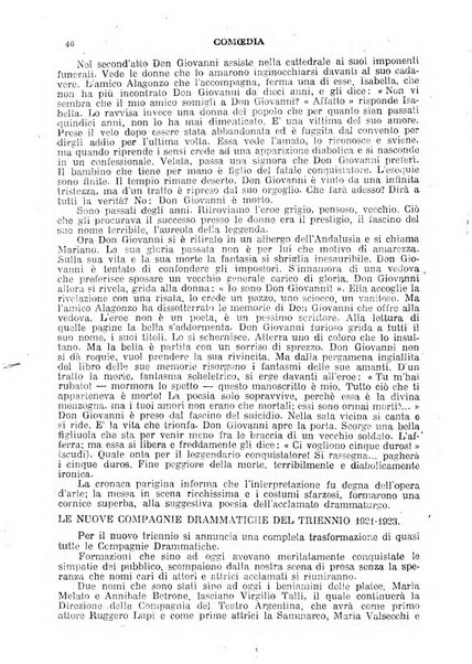 Comoedia fascicolo periodico di commedie e di vita teatrale