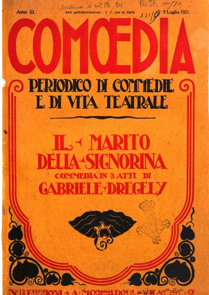 Comoedia fascicolo periodico di commedie e di vita teatrale