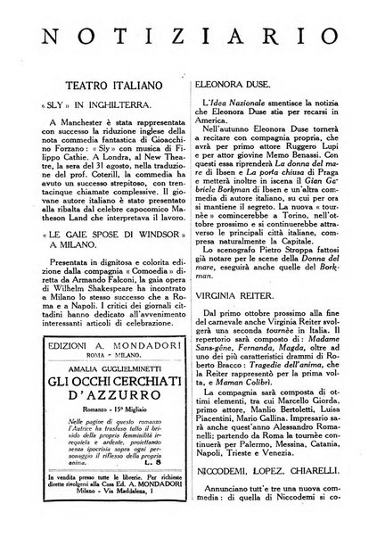 Comoedia fascicolo periodico di commedie e di vita teatrale