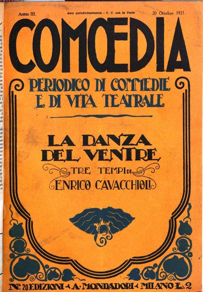 Comoedia fascicolo periodico di commedie e di vita teatrale