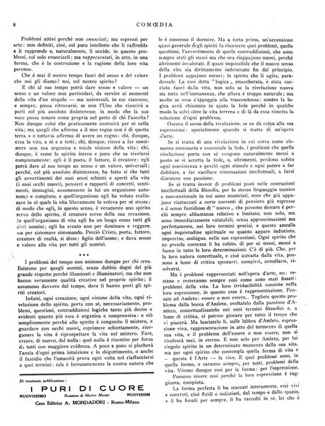 Comoedia fascicolo periodico di commedie e di vita teatrale