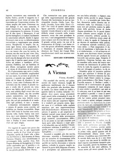 Comoedia fascicolo periodico di commedie e di vita teatrale