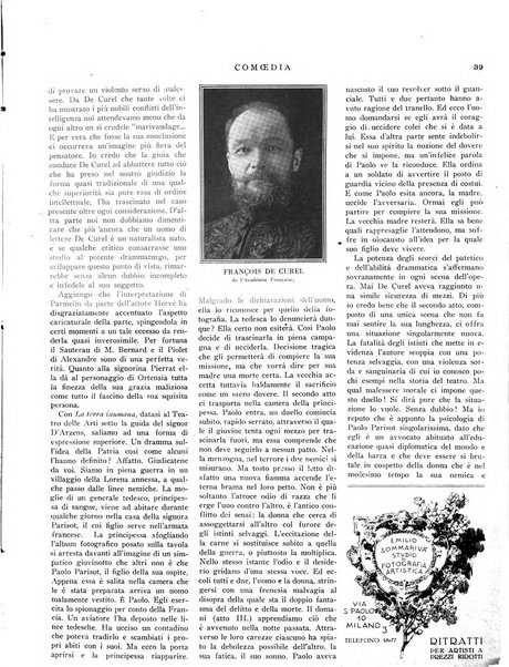 Comoedia fascicolo periodico di commedie e di vita teatrale