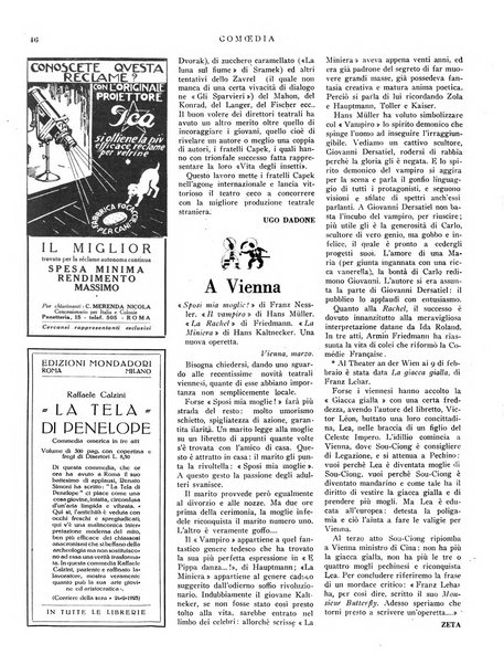 Comoedia fascicolo periodico di commedie e di vita teatrale