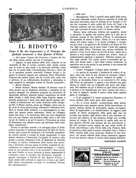 Comoedia fascicolo periodico di commedie e di vita teatrale