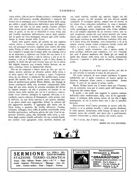 Comoedia fascicolo periodico di commedie e di vita teatrale