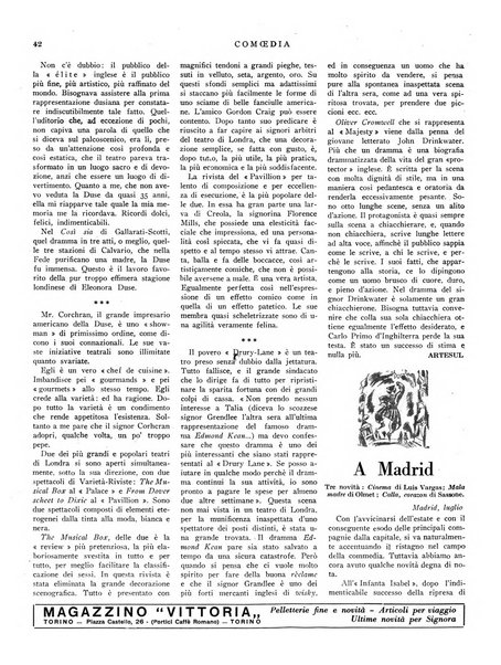 Comoedia fascicolo periodico di commedie e di vita teatrale