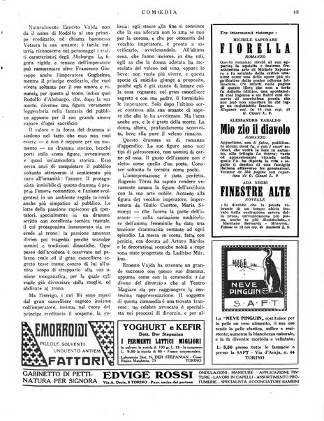 Comoedia fascicolo periodico di commedie e di vita teatrale