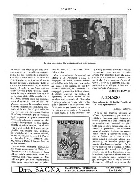 Comoedia fascicolo periodico di commedie e di vita teatrale