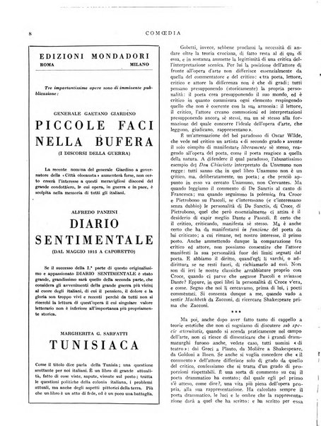 Comoedia fascicolo periodico di commedie e di vita teatrale