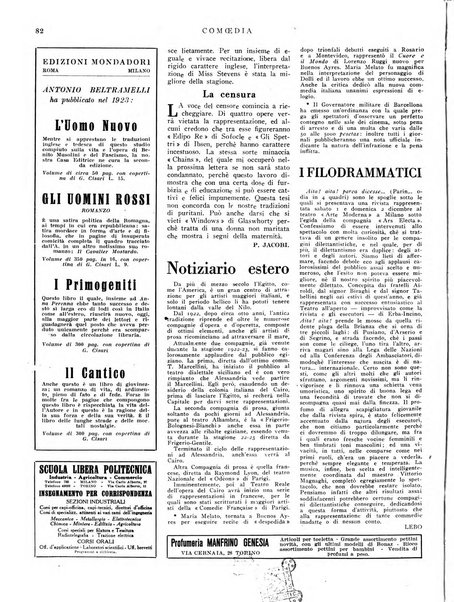 Comoedia fascicolo periodico di commedie e di vita teatrale