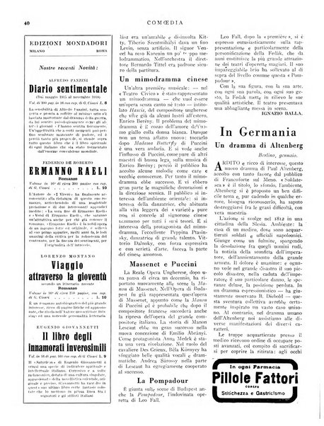 Comoedia fascicolo periodico di commedie e di vita teatrale