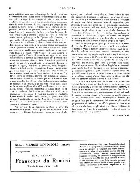 Comoedia fascicolo periodico di commedie e di vita teatrale