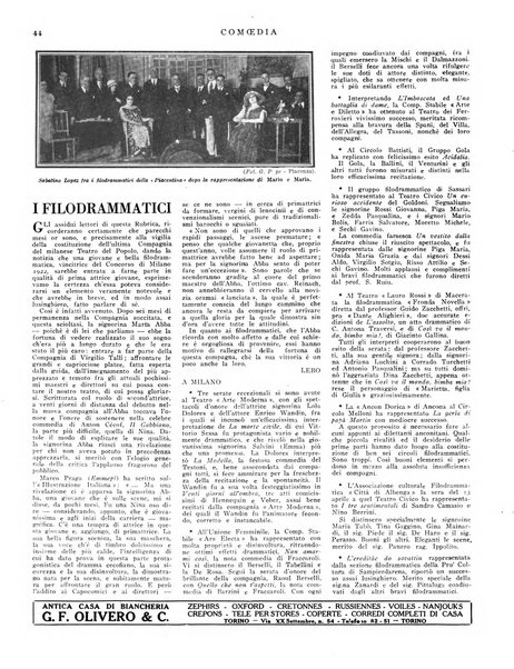 Comoedia fascicolo periodico di commedie e di vita teatrale