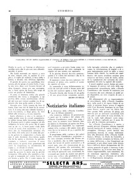 Comoedia fascicolo periodico di commedie e di vita teatrale