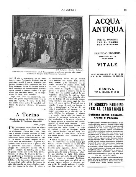 Comoedia fascicolo periodico di commedie e di vita teatrale