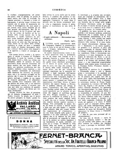 Comoedia fascicolo periodico di commedie e di vita teatrale