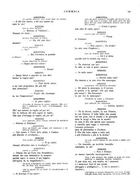 Comoedia fascicolo periodico di commedie e di vita teatrale