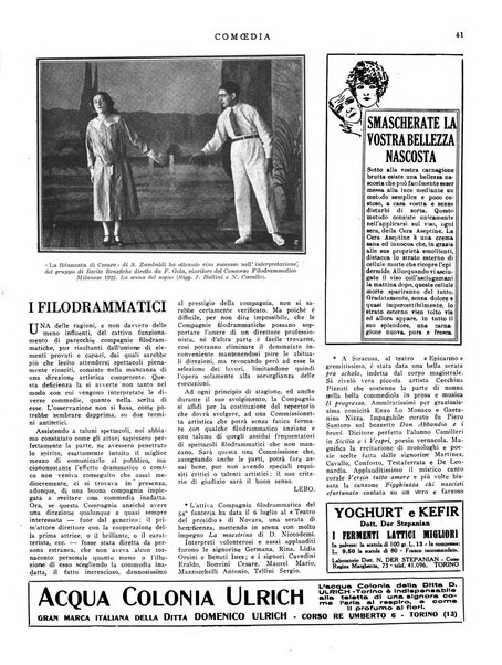 Comoedia fascicolo periodico di commedie e di vita teatrale