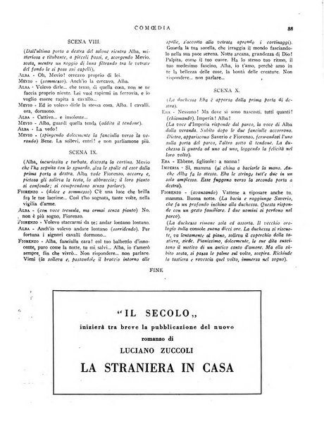 Comoedia fascicolo periodico di commedie e di vita teatrale