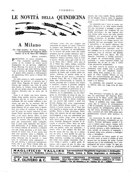 Comoedia fascicolo periodico di commedie e di vita teatrale