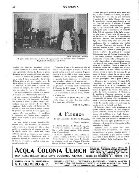 Comoedia fascicolo periodico di commedie e di vita teatrale