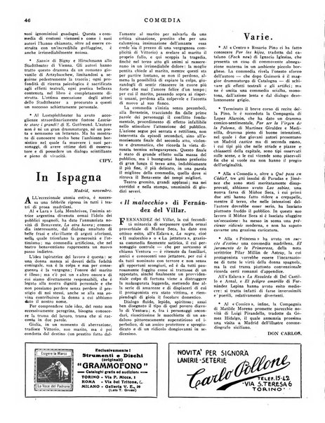 Comoedia fascicolo periodico di commedie e di vita teatrale