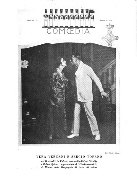 Comoedia fascicolo periodico di commedie e di vita teatrale