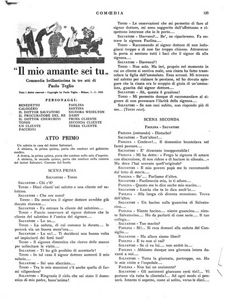 Comoedia fascicolo periodico di commedie e di vita teatrale