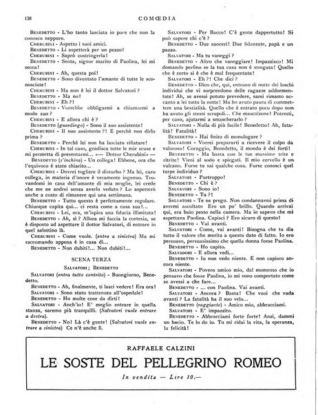 Comoedia fascicolo periodico di commedie e di vita teatrale