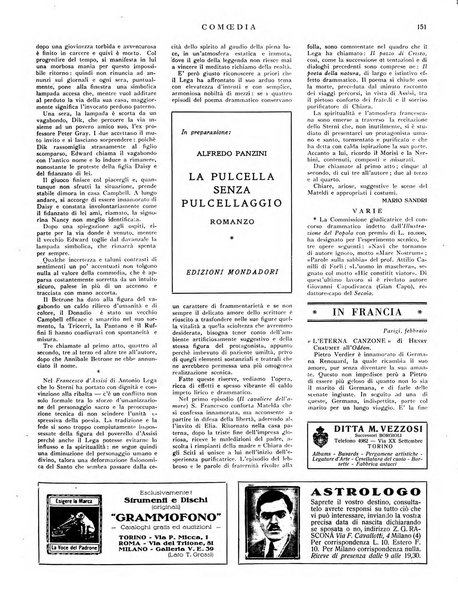 Comoedia fascicolo periodico di commedie e di vita teatrale