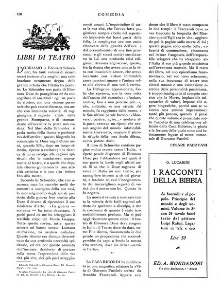 Comoedia fascicolo periodico di commedie e di vita teatrale