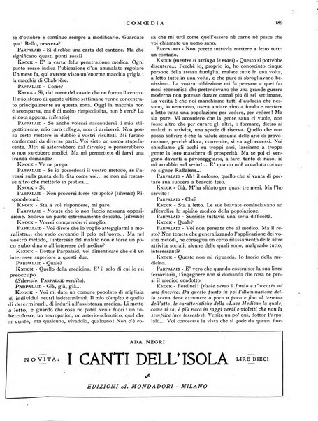 Comoedia fascicolo periodico di commedie e di vita teatrale