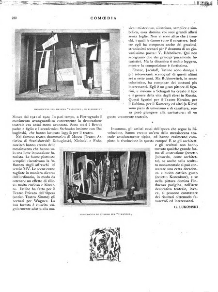 Comoedia fascicolo periodico di commedie e di vita teatrale