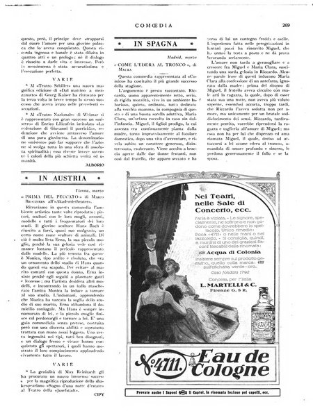 Comoedia fascicolo periodico di commedie e di vita teatrale