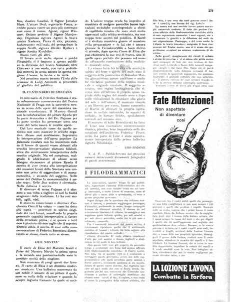 Comoedia fascicolo periodico di commedie e di vita teatrale