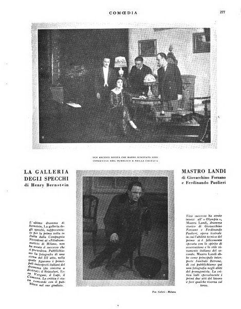 Comoedia fascicolo periodico di commedie e di vita teatrale