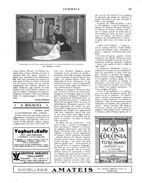 Comoedia fascicolo periodico di commedie e di vita teatrale