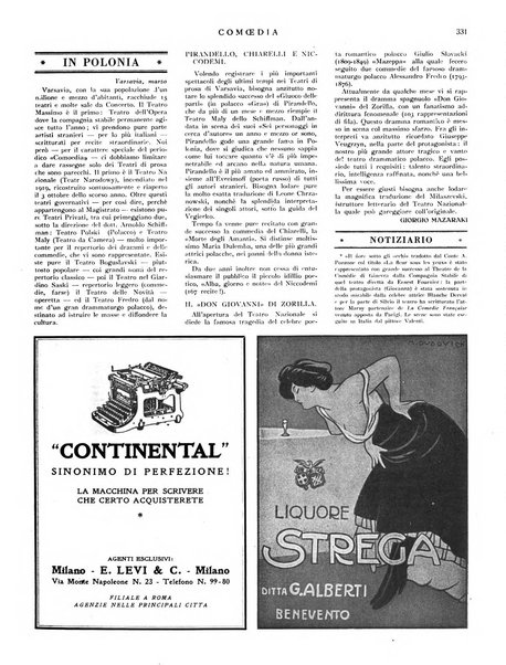 Comoedia fascicolo periodico di commedie e di vita teatrale