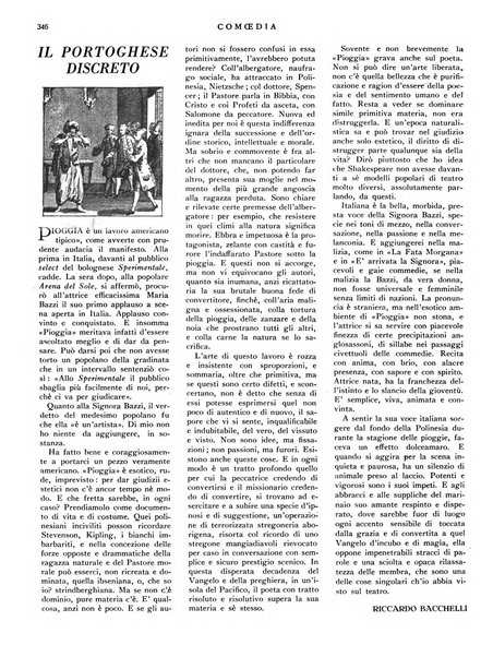 Comoedia fascicolo periodico di commedie e di vita teatrale