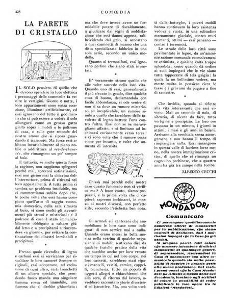 Comoedia fascicolo periodico di commedie e di vita teatrale