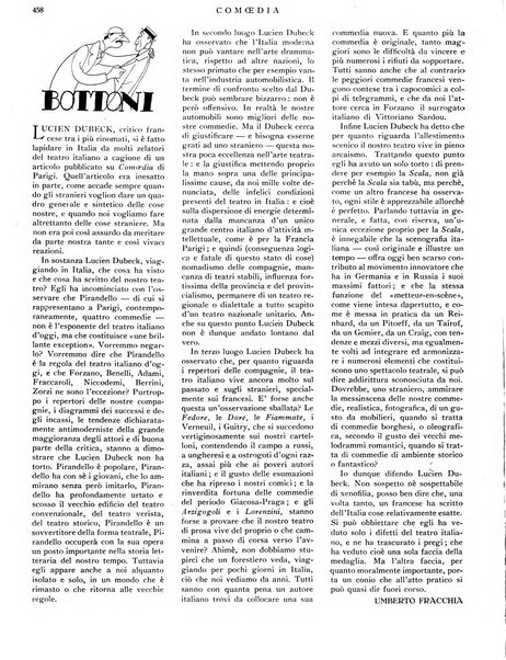 Comoedia fascicolo periodico di commedie e di vita teatrale