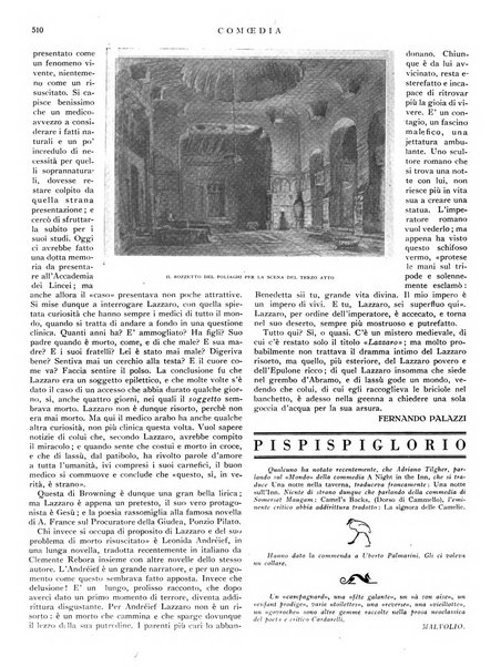 Comoedia fascicolo periodico di commedie e di vita teatrale