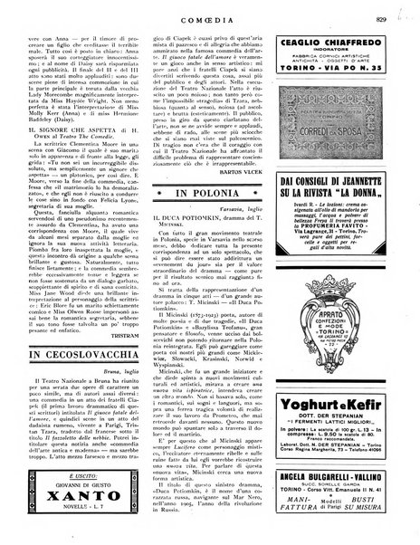 Comoedia fascicolo periodico di commedie e di vita teatrale