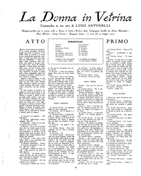 Comoedia fascicolo periodico di commedie e di vita teatrale