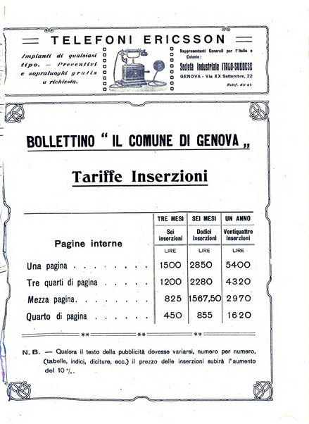 Il Comune di Genova bollettino municipale mensile